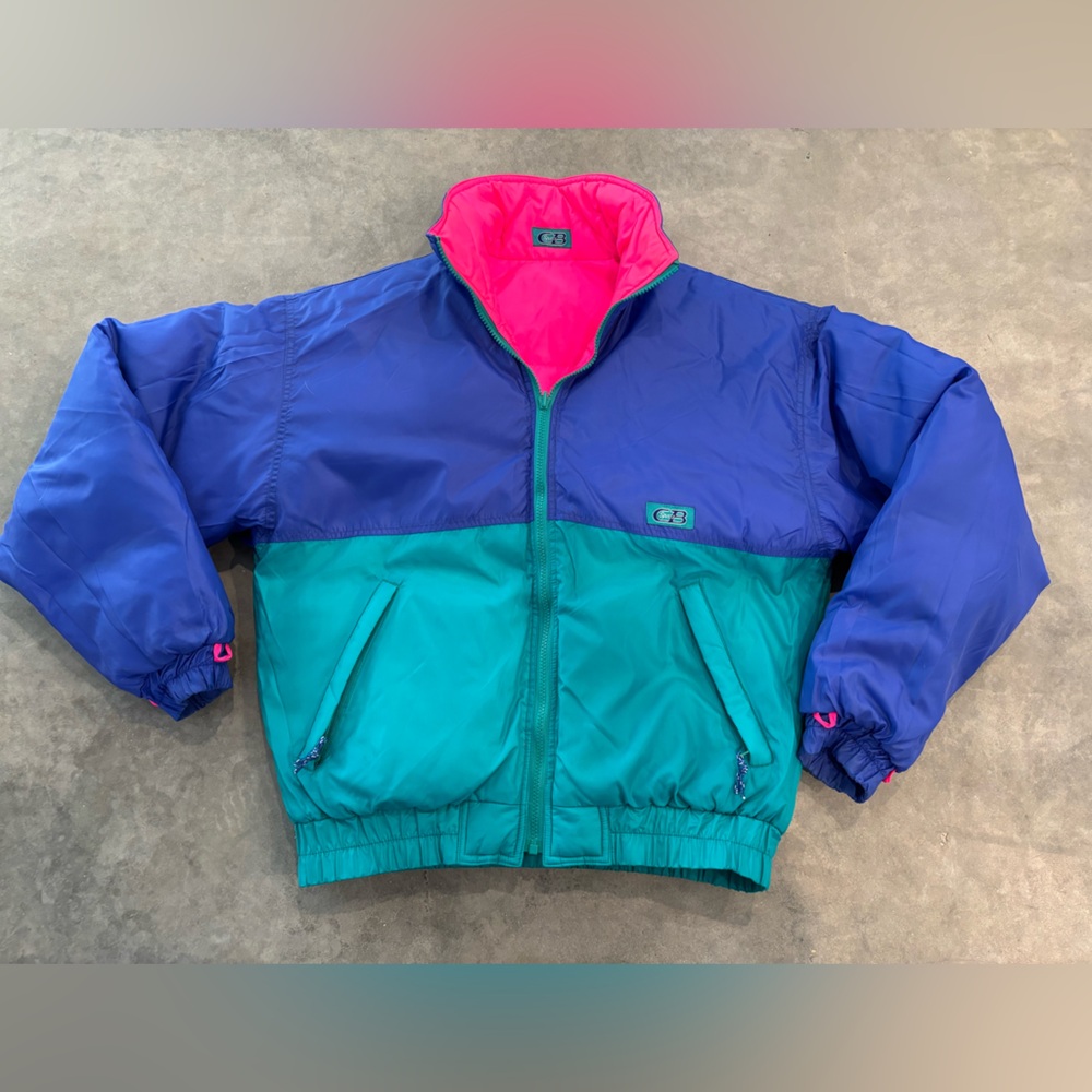 Women’s retro CB bright reversible ski jacket medium